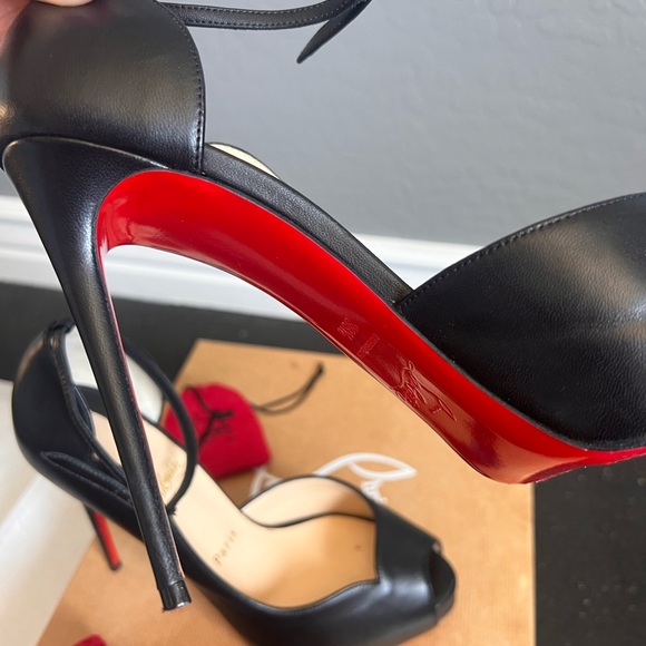 Christian Louboutin Round Chick Alta 120 NAPPA - size 38.5 - leather - Black - Picture 10 of 14
